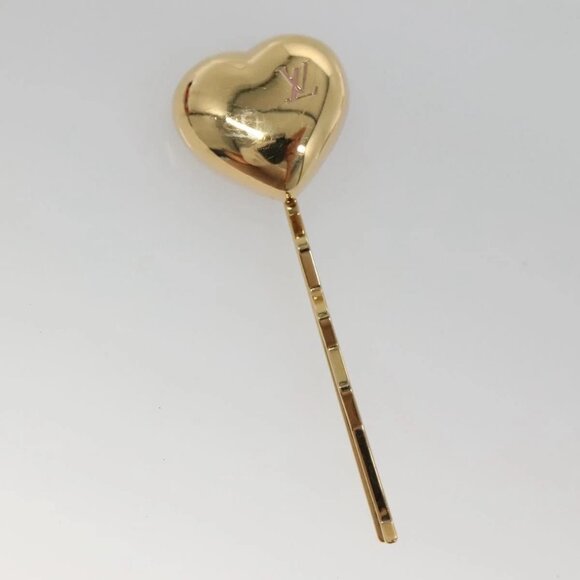 LOUIS VUITTON Kit Bullet Phrases Hair clip metal Gold M92349 LV Auth bs27708 - Picture 7 of 14